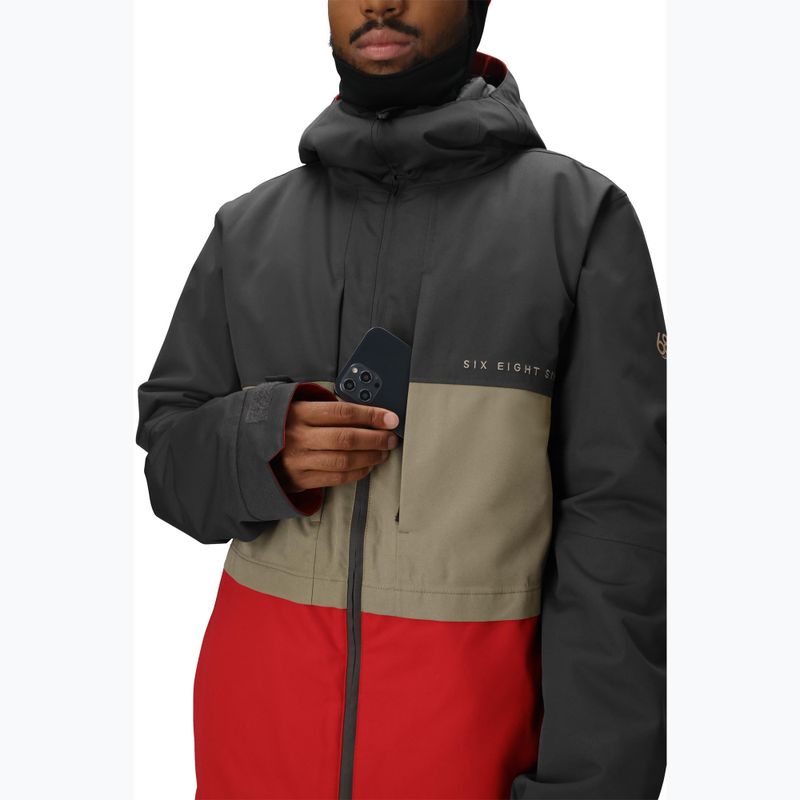 Férfi snowboarddzseki 686 Smarty 3IN1 Form charcoal colorblock 8