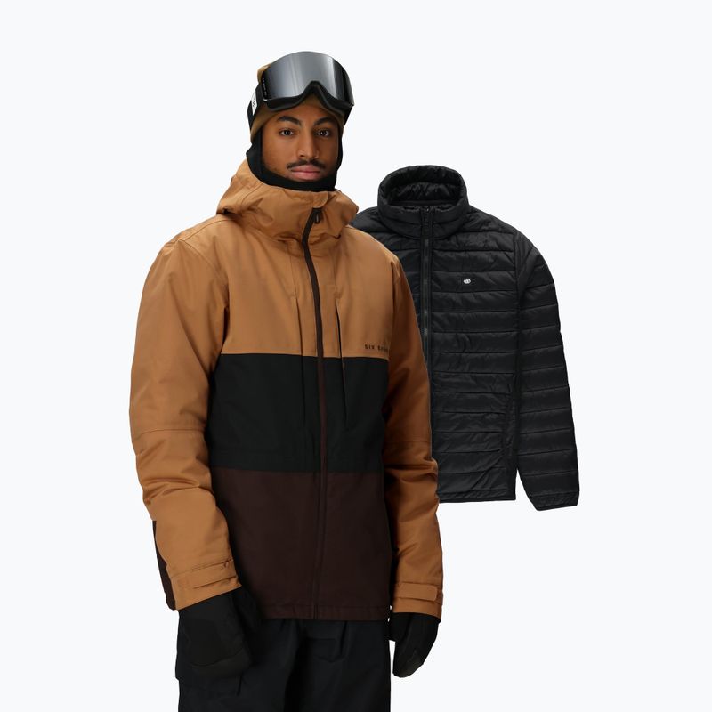 Férfi snowboarddzseki 686 Smarty 3IN1 Form caramel colorblock