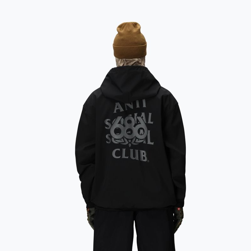 férfi snowboard kapucnis pulóver 686 x ASSC F1 Waterproof Team Hoody assc black 2