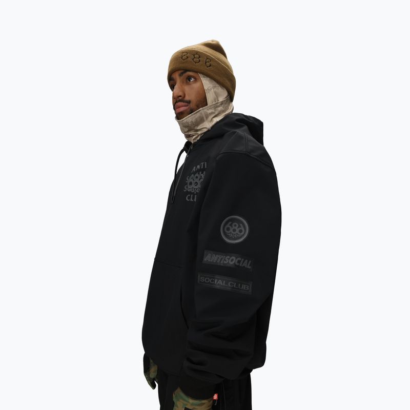 férfi snowboard kapucnis pulóver 686 x ASSC F1 Waterproof Team Hoody assc black 4