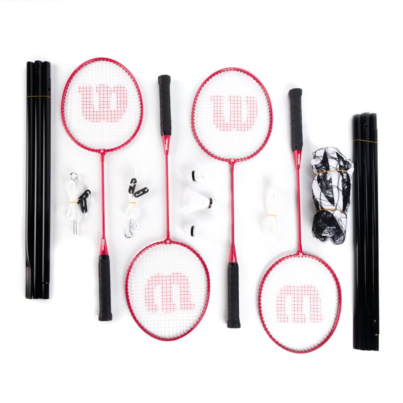 Wilson Bad.Tour Bmtn Stl Poles 4 db tollaslabda ütő szett piros WRT844400