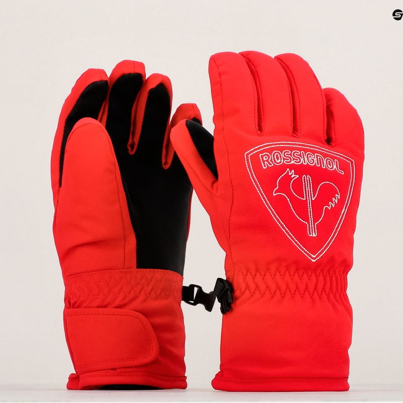 Rossignol Jr Rooster G sport piros gyermek síelő kesztyű 6