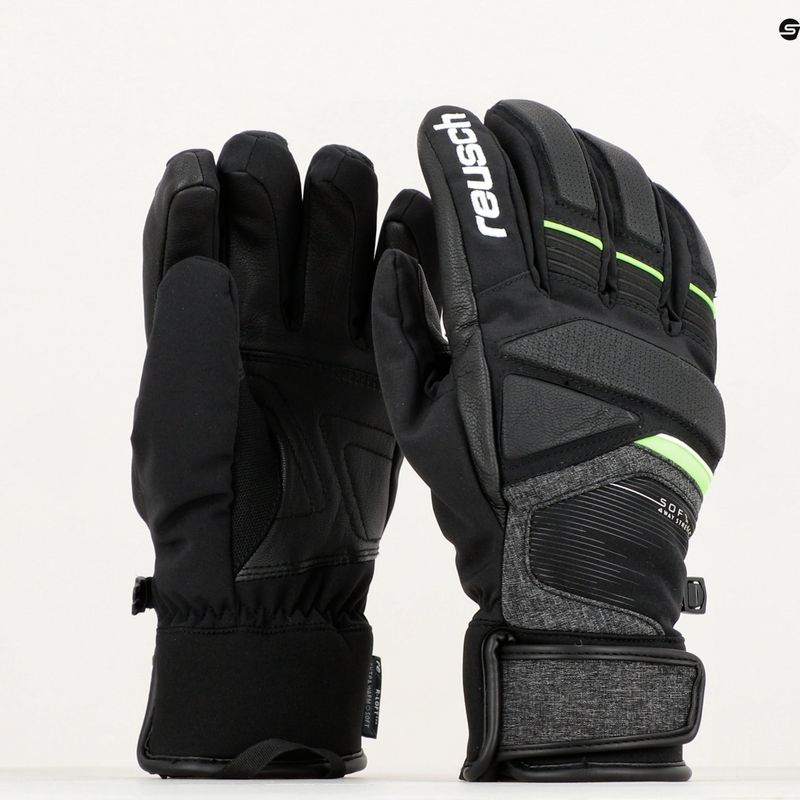 Reusch Storm R-Tex Xt síelő kesztyű fekete/fekete melange/neonzöld 9