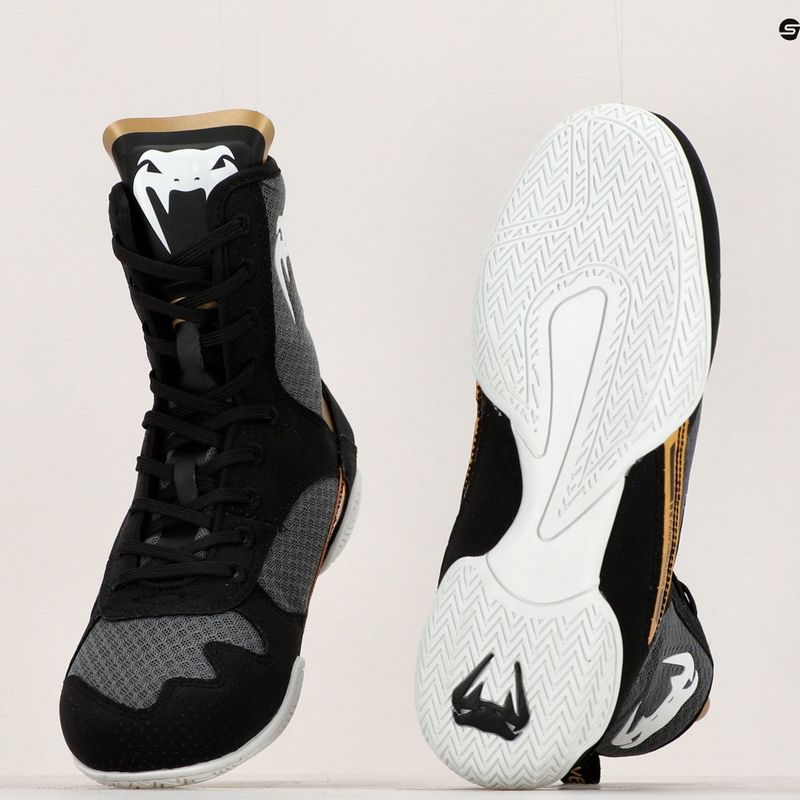 Boksz cipő Venum Elite Boxing black/white/gold 8