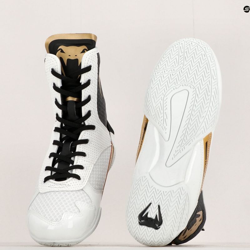 Boksz cipő Venum Elite Boxing white/black/gold 8
