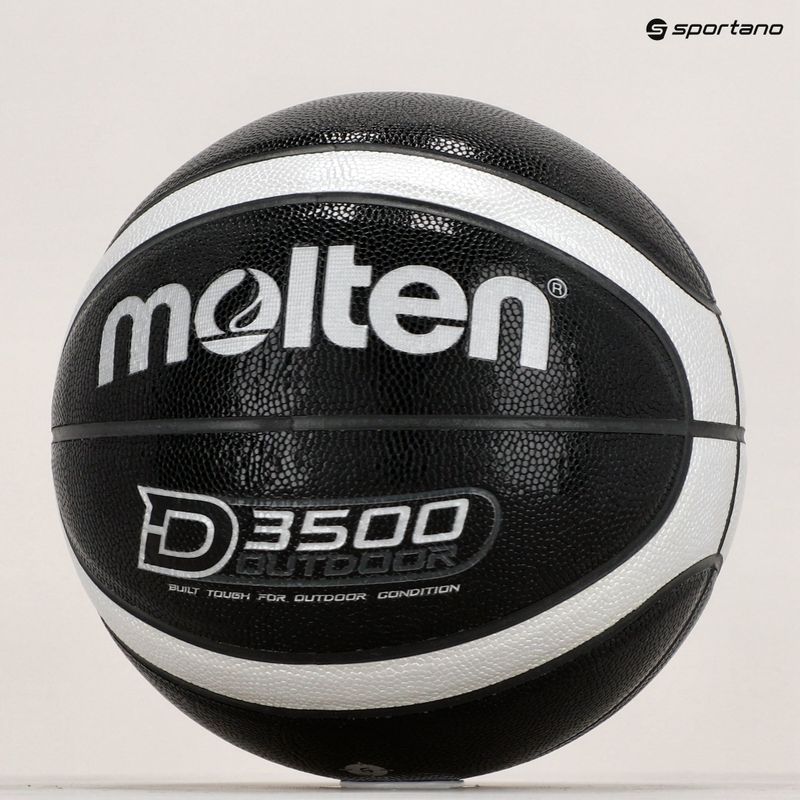 Kosárlabda Molten B6D3500-KS black/silver méret 6 6