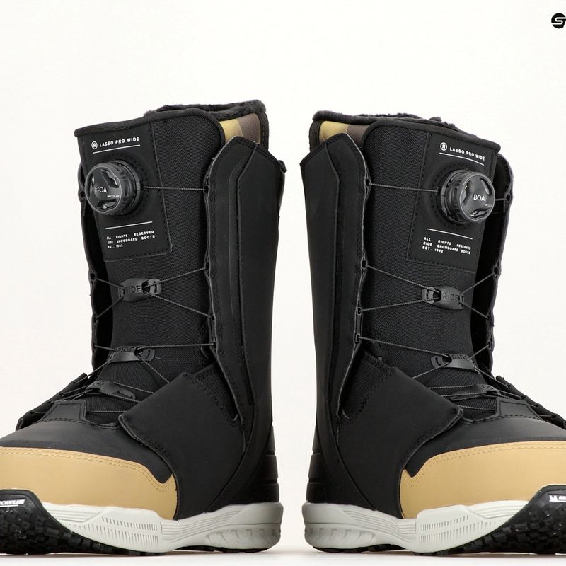 Férfi snowboard cipő RIDE Lasso Pro Wide fekete 13