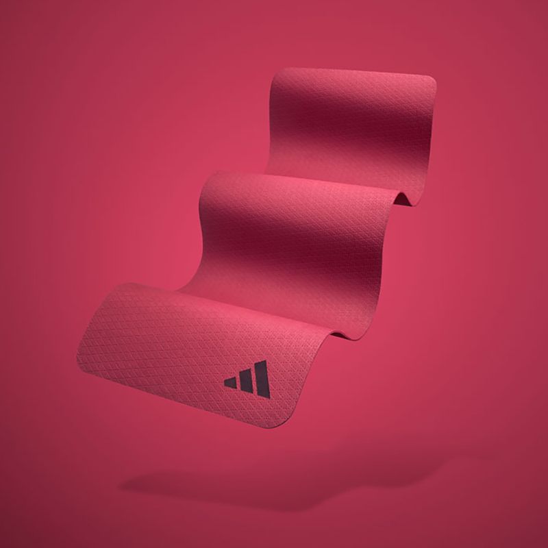 adidas Yoga fitness szőnyeg 4 mm bordó bordó színű 15