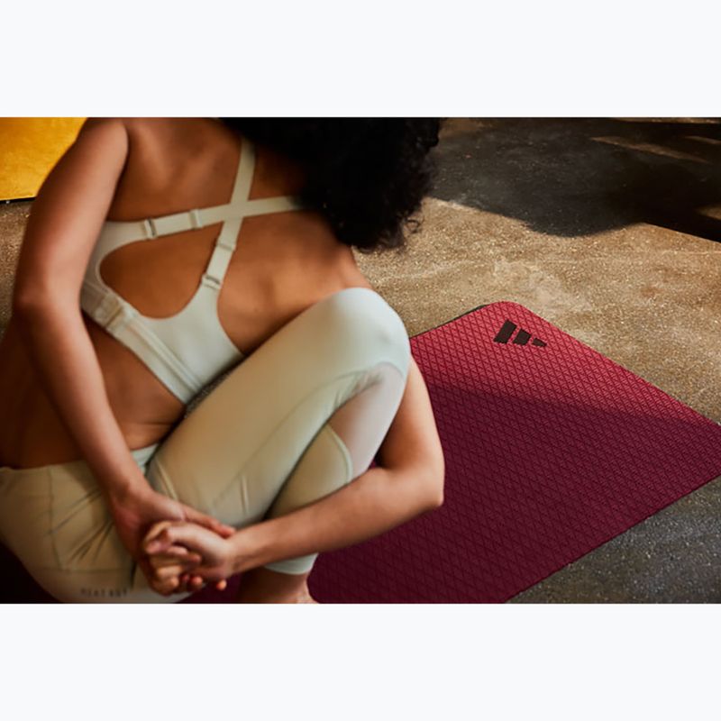 adidas Yoga fitness szőnyeg 6 mm-es bordó bordó színű 11
