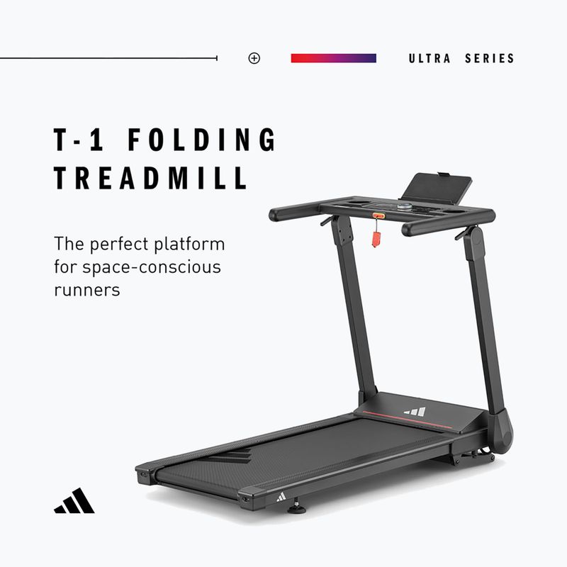 Elektromos futópad adidas T-1 Folding Treadmill black 16
