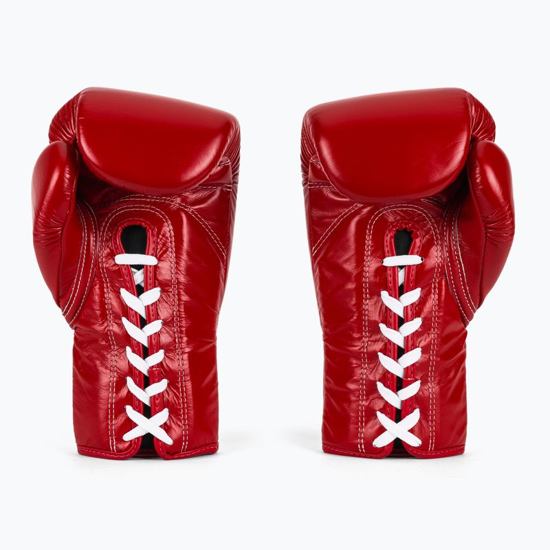 Fairtex Pro Competition Boxing kesztyű Locked Thumb bőr piros 3