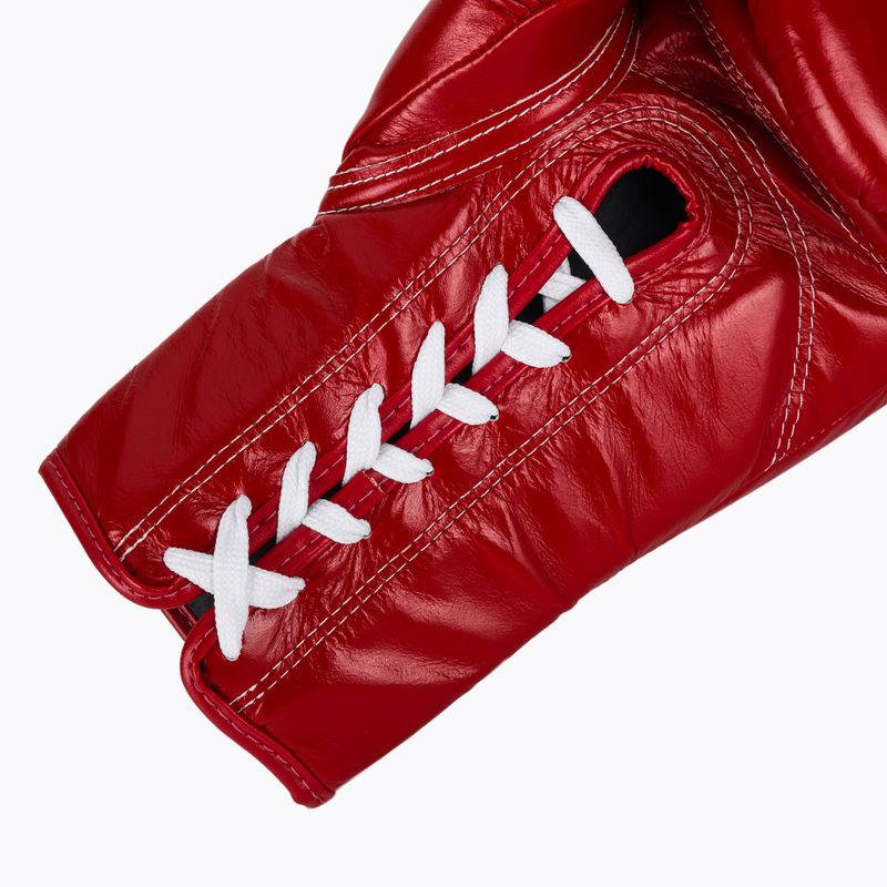 Fairtex Pro Competition Boxing kesztyű Locked Thumb bőr piros 6