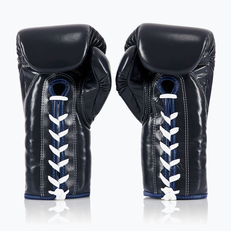 Fairtex Pro Competition Locked Thumb bőr bokszkesztyű kék 2