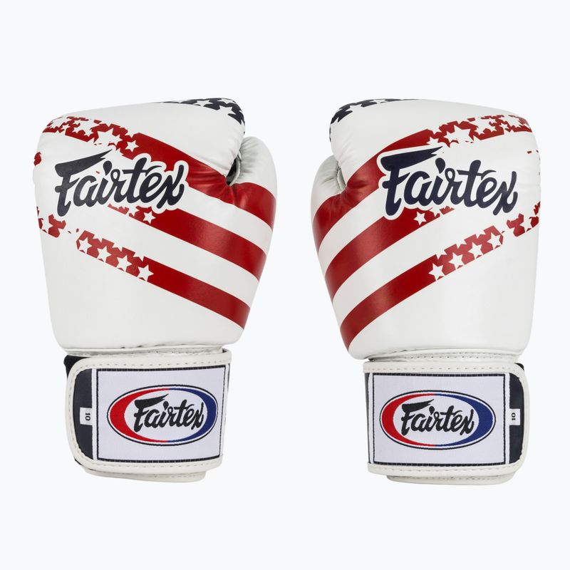 Boxkesztyű Fairtex Universal "Tight-Fit" Design USA white 2
