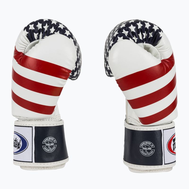 Boxkesztyű Fairtex Universal "Tight-Fit" Design USA white 4