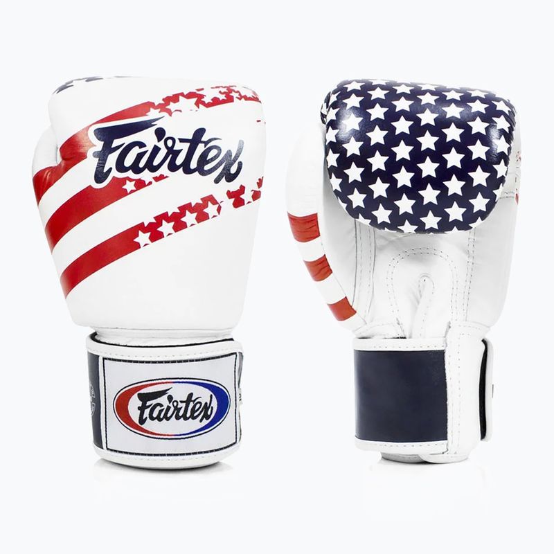 Boxkesztyű Fairtex Universal "Tight-Fit" Design USA white