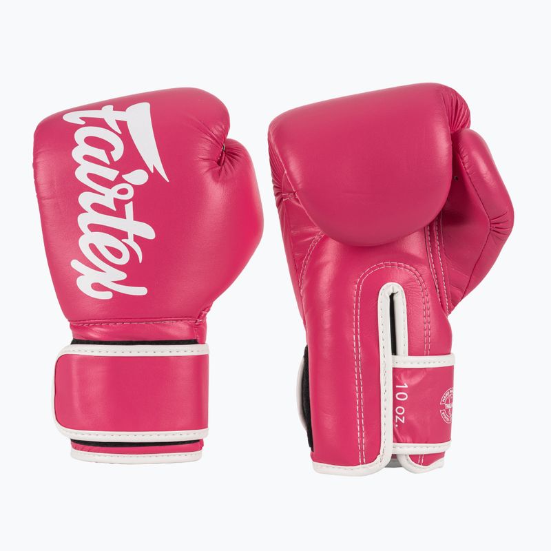 Rękawice boskerskie Fairtex Microfiber pink/white