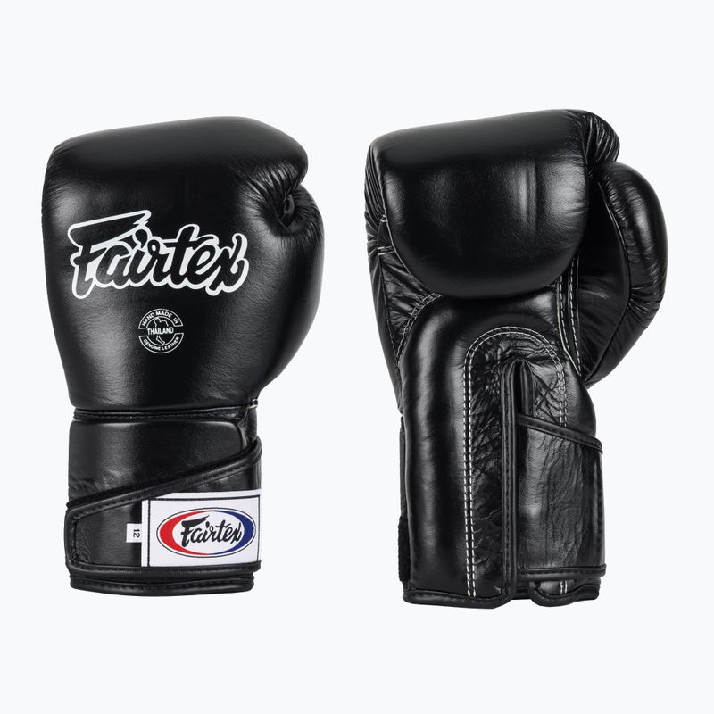 Fairtex stílusos szögletes sparring boxkesztyű - Locked Thumb fekete