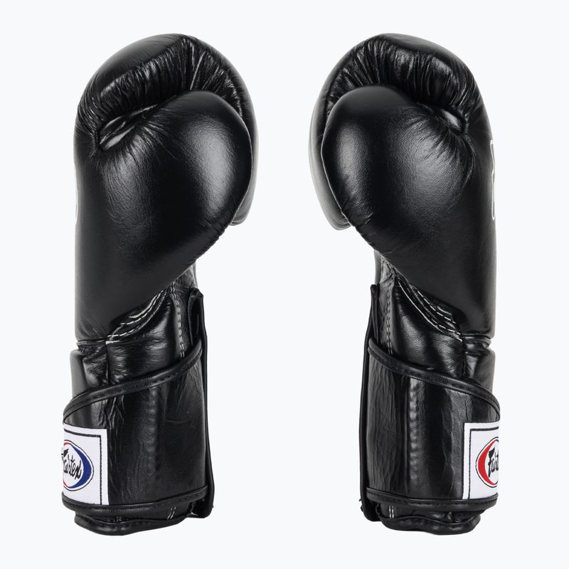 Fairtex stílusos szögletes sparring boxkesztyű - Locked Thumb fekete 4