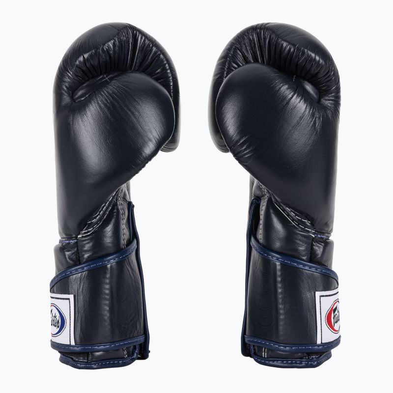 Fairtex stílusos szögletes sparring boxkesztyű - Locked Thumb kék 4