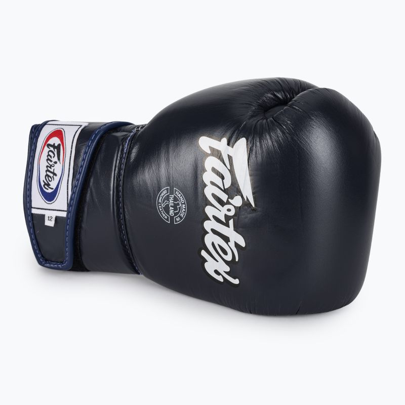 Fairtex stílusos szögletes sparring boxkesztyű - Locked Thumb kék 5
