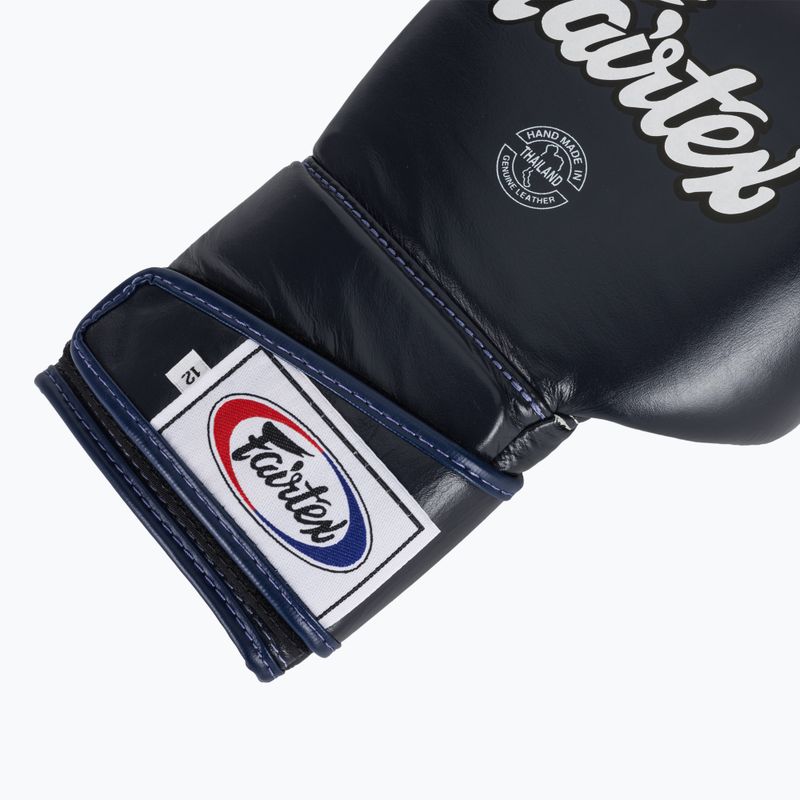Fairtex stílusos szögletes sparring boxkesztyű - Locked Thumb kék 6