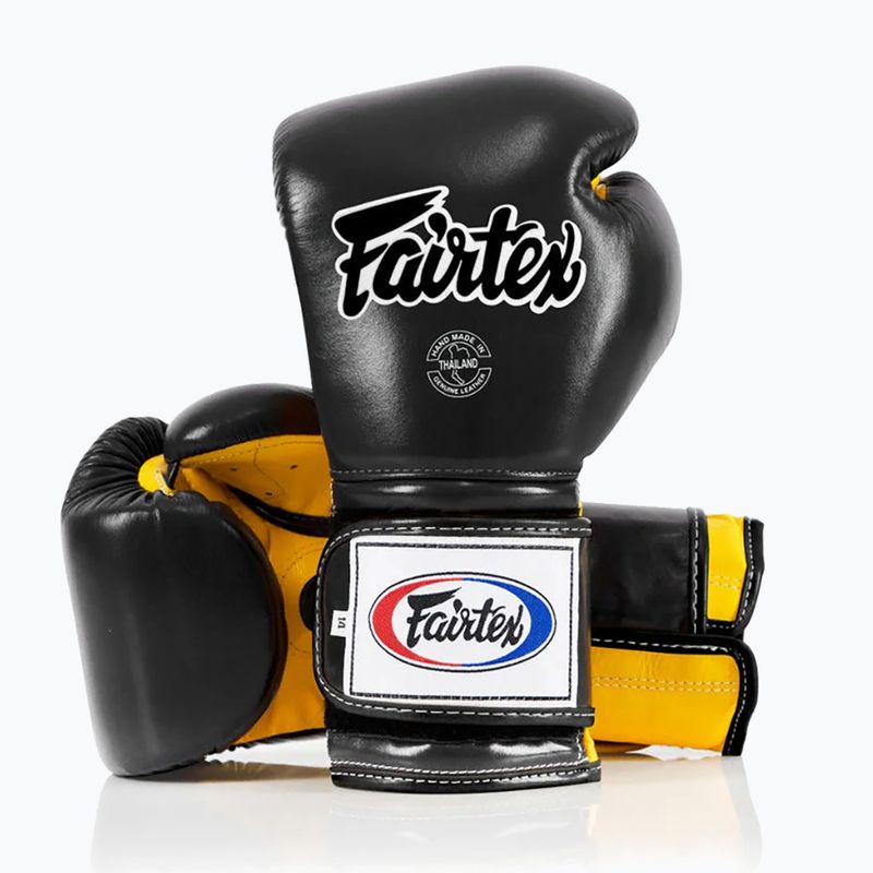 Boxkesztyű Fairtex Heavy Hitter's Mexican Style black/yellow 4