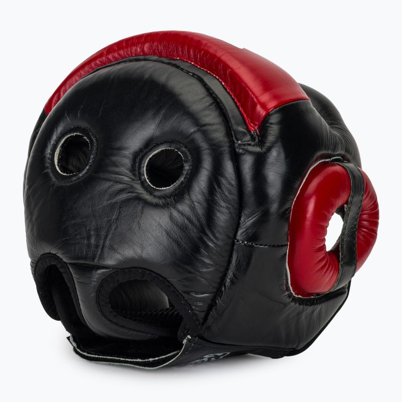 Box fejvédő Fairtex Diagonal Vision Sparring Headguard - Full Head Coverage black/red 6