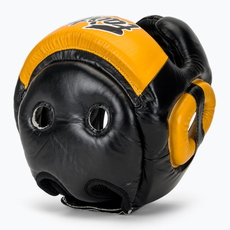 Box fejvédő Fairtex Diagonal Vision Sparring Headguard - Full Head Coverage black/yellow 6