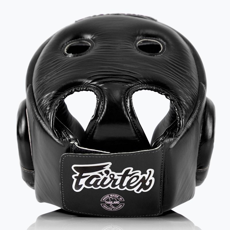 Fairtex Muay Thai verseny boksz sisak fekete 4