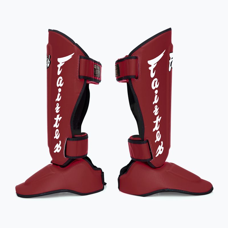 Fairtex levehető In-Step sípcsontvédő, más néven sípcsontvédő. "Twister" piros 3