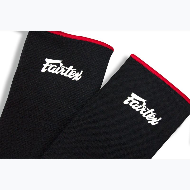 Fairtex bokatámasz fekete/piros bokavédők 2