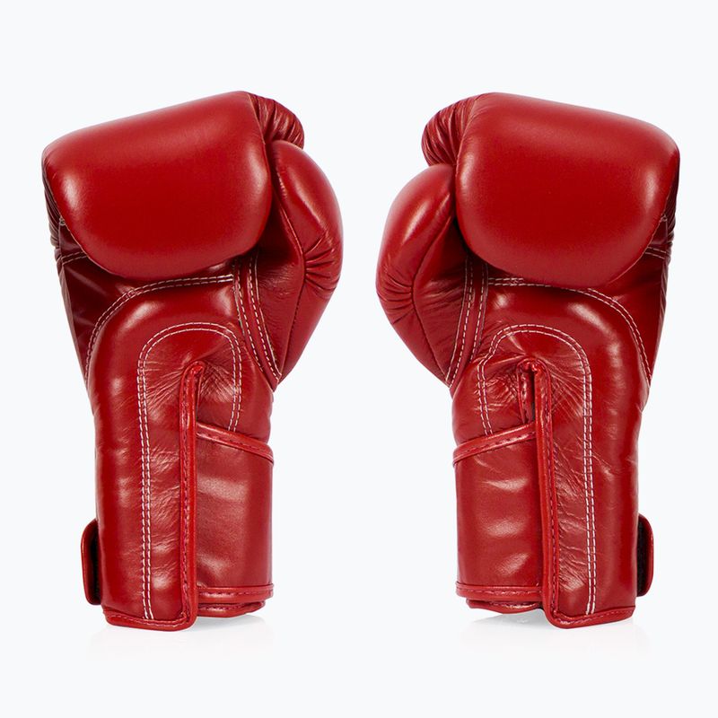 Fairtex stílusos szögletes sparring boxkesztyű - Locked Thumb piros 2