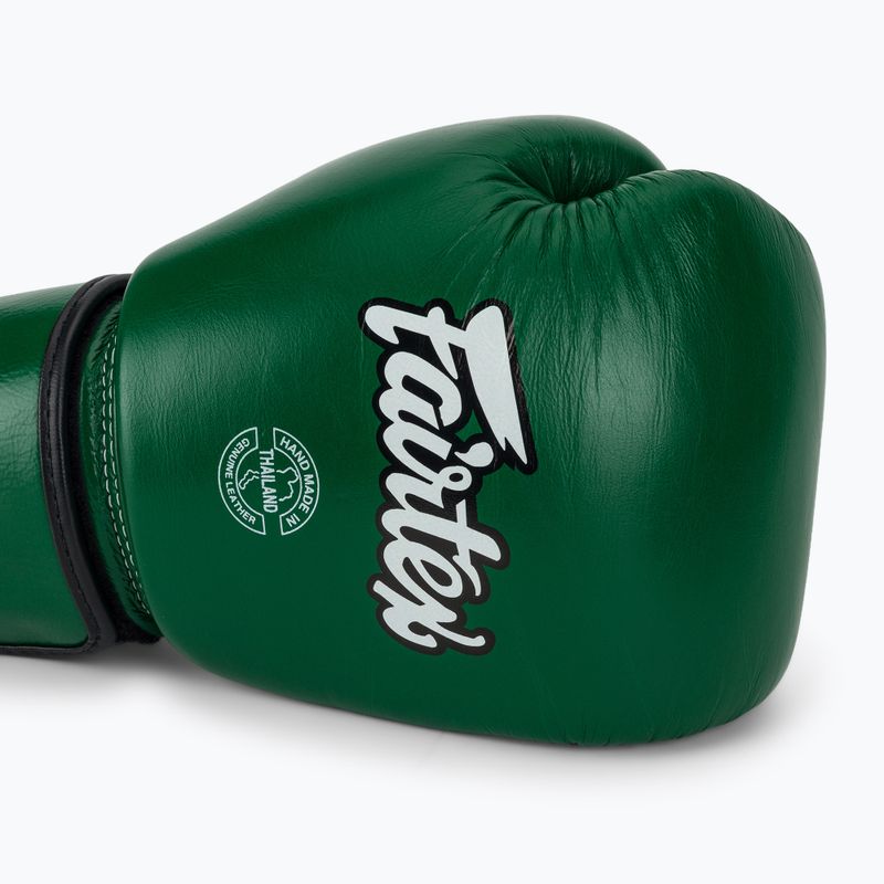Boxkesztyű Fairtex Real Leather Boxing green 5
