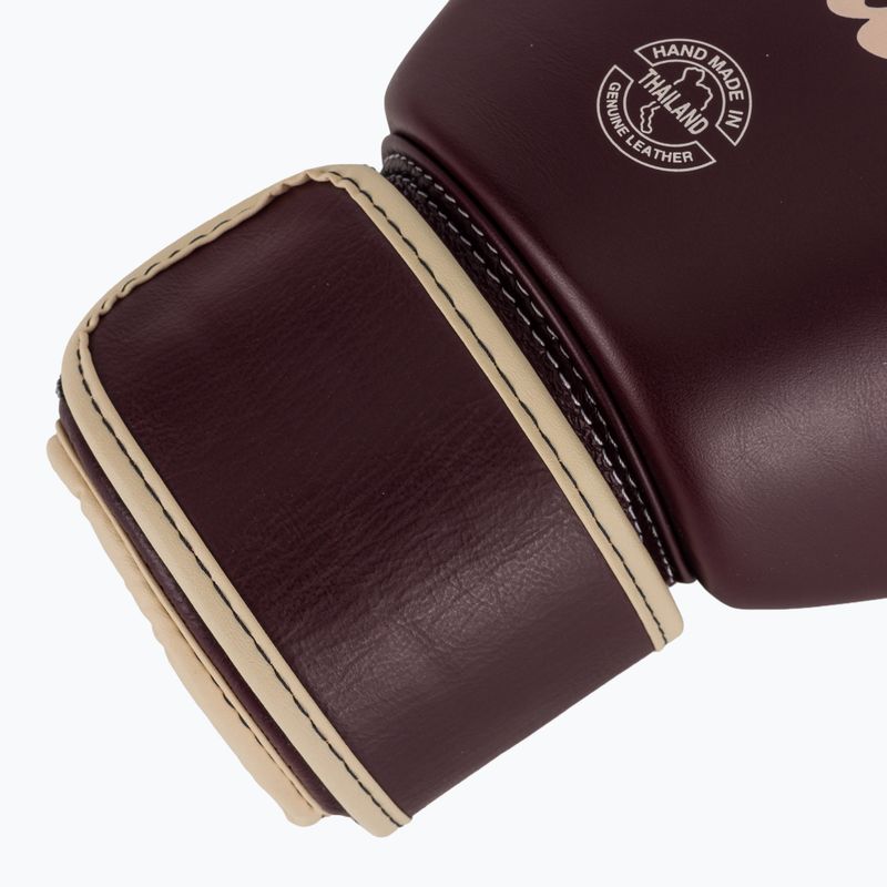 Boxkesztyű Fairtex Real Leather Boxing maroon 6