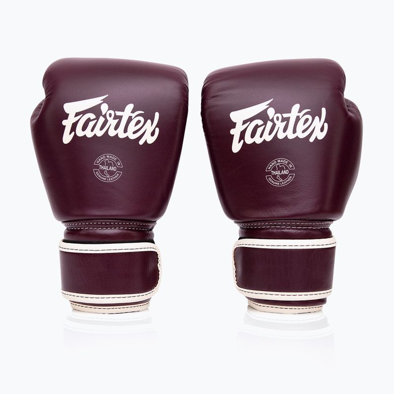 Boxkesztyű Fairtex Real Leather Boxing maroon