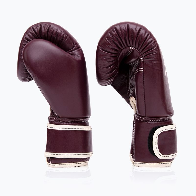 Boxkesztyű Fairtex Real Leather Boxing maroon 3