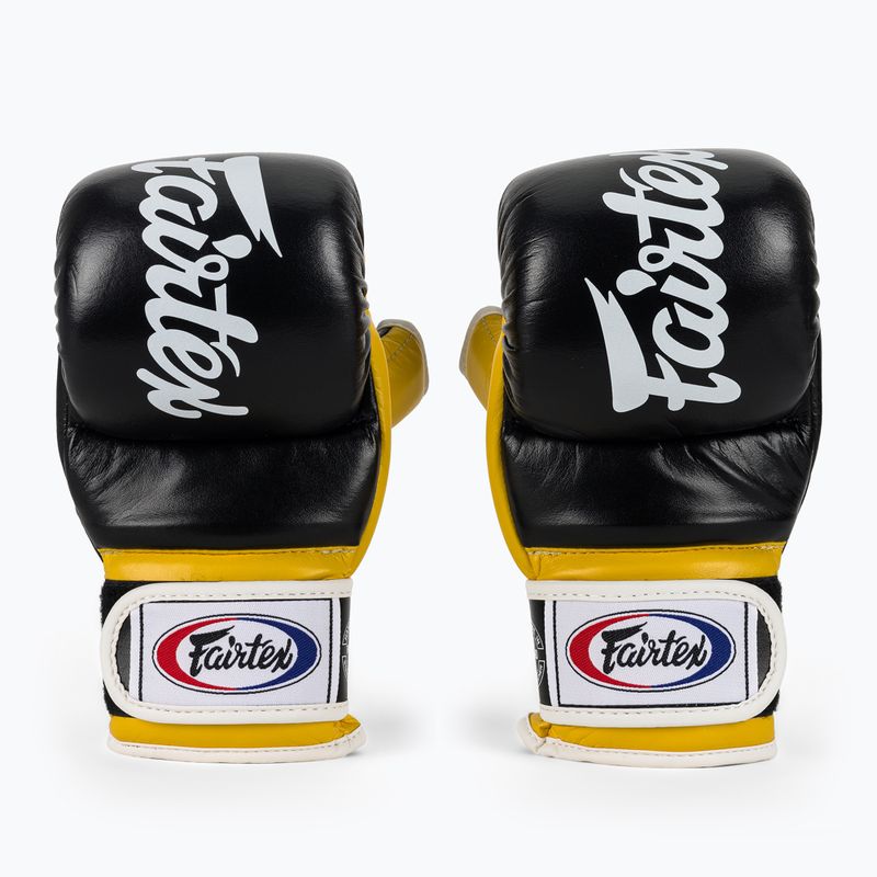 Fairtex Super Sparring Grappling kesztyű fekete/sárga 2