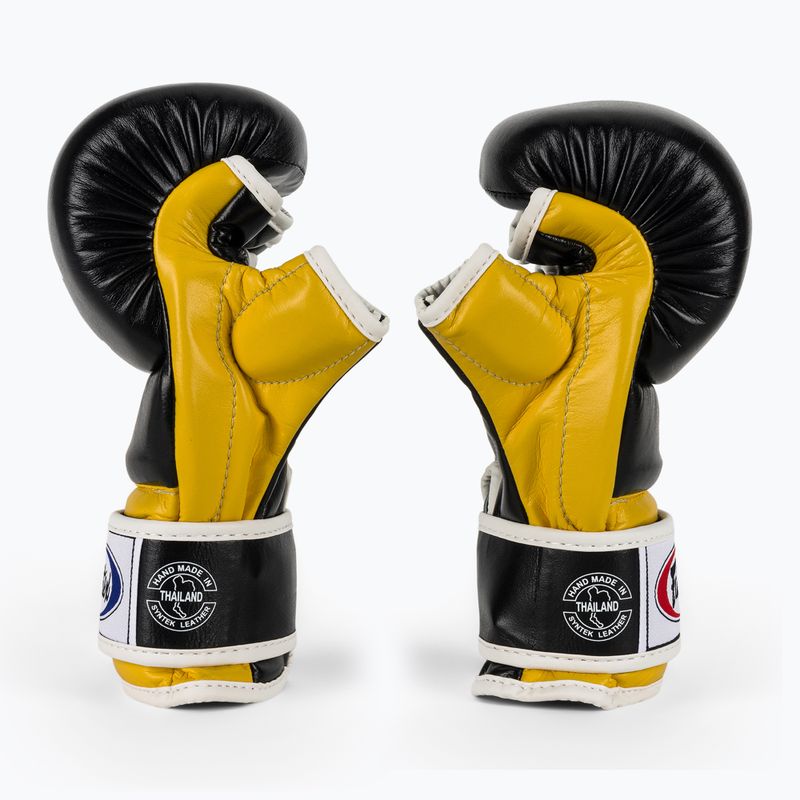 Fairtex Super Sparring Grappling kesztyű fekete/sárga 4