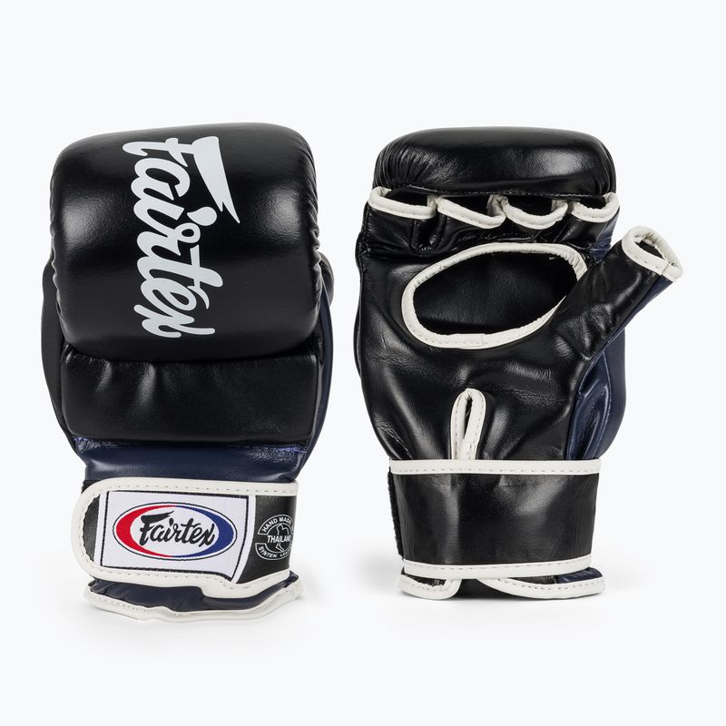 Fairtex Super Sparring Grappling kesztyű fekete/kék