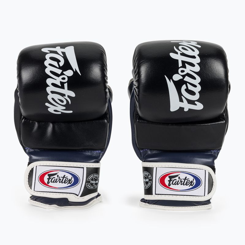 Fairtex Super Sparring Grappling kesztyű fekete/kék 2