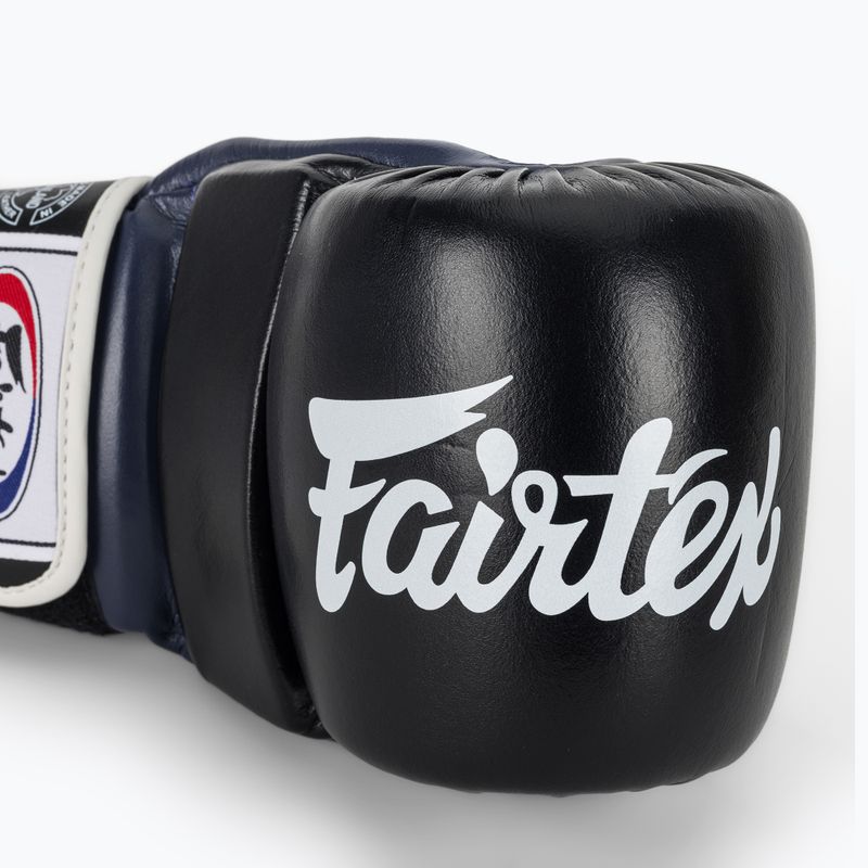 Fairtex Super Sparring Grappling kesztyű fekete/kék 5
