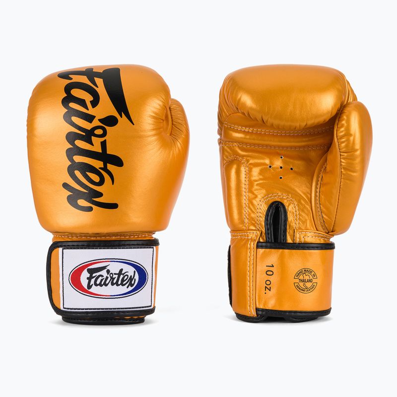 Boxkesztyű Fairtex Deluxe Tight-Fit gold
