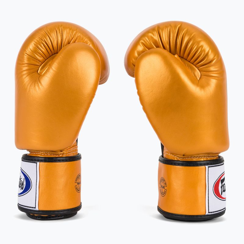 Boxkesztyű Fairtex Deluxe Tight-Fit gold 4