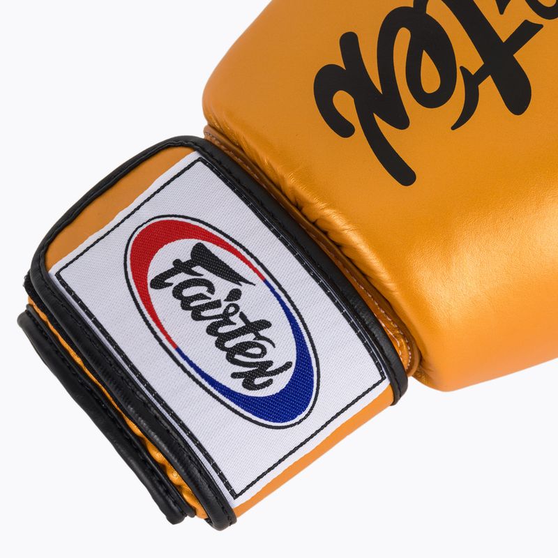 Boxkesztyű Fairtex Deluxe Tight-Fit gold 6