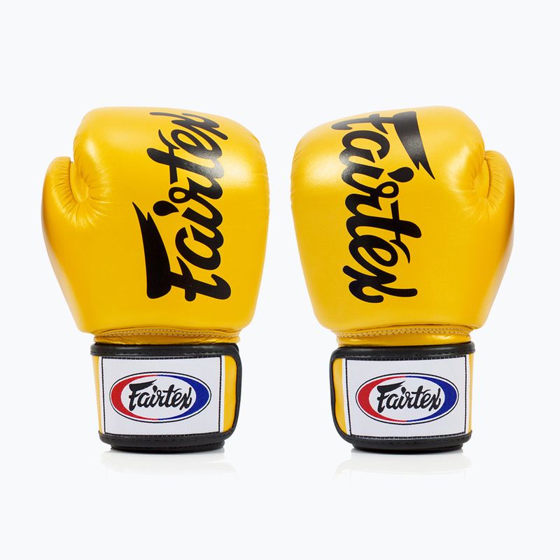 Boxkesztyű Fairtex Deluxe Tight-Fit gold