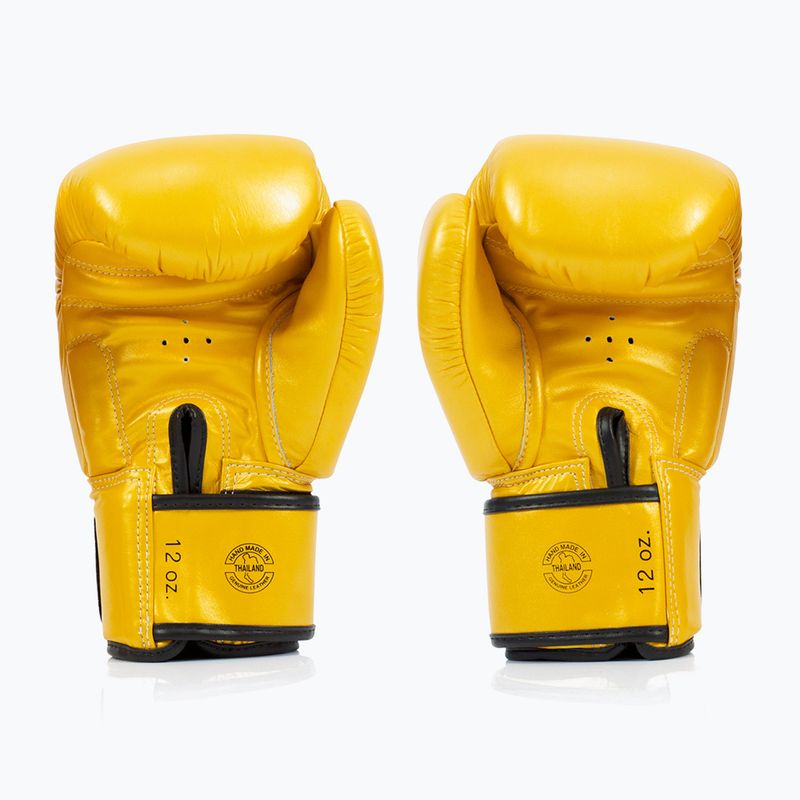 Boxkesztyű Fairtex Deluxe Tight-Fit gold 2