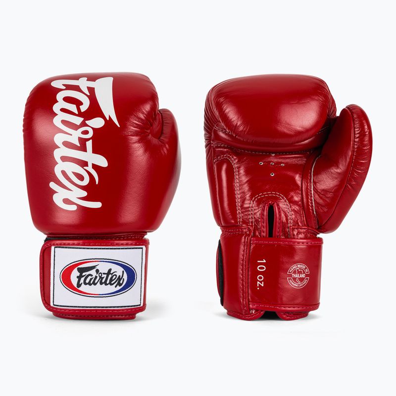 Boxkesztyű Fairtex Deluxe Tight-Fit red