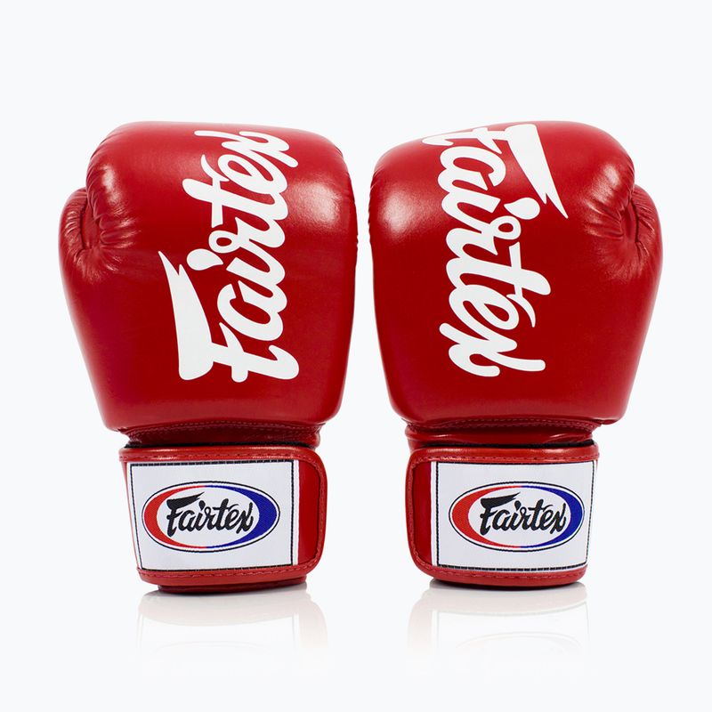 Boxkesztyű Fairtex Deluxe Tight-Fit red