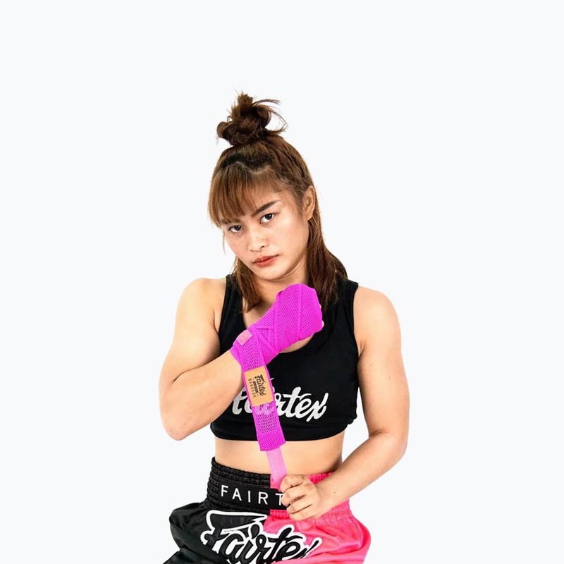 Box bandázs Fairtex Elastic Handwraps 455 cm pink 3